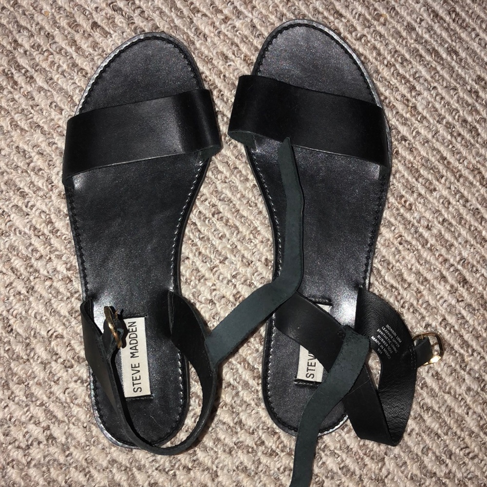 steve madden black sandals